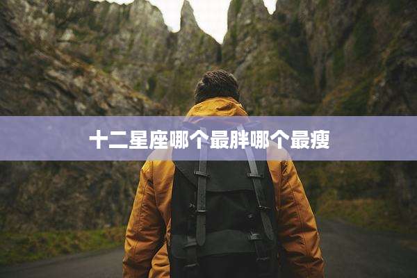 十二星座哪个最胖哪个最瘦