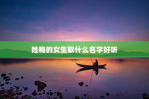 姓梅的女生取什么名字好听