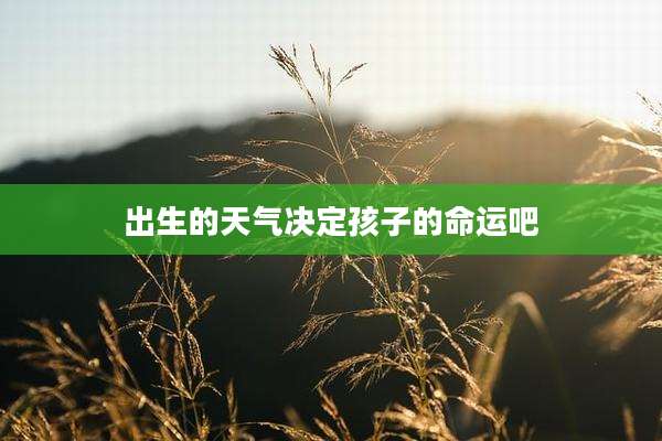 出生的天气决定孩子的命运吧