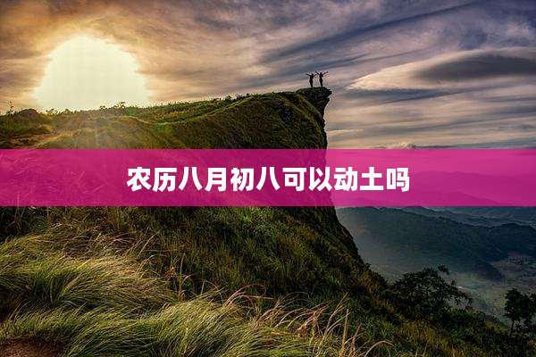 农历八月初八可以动土吗