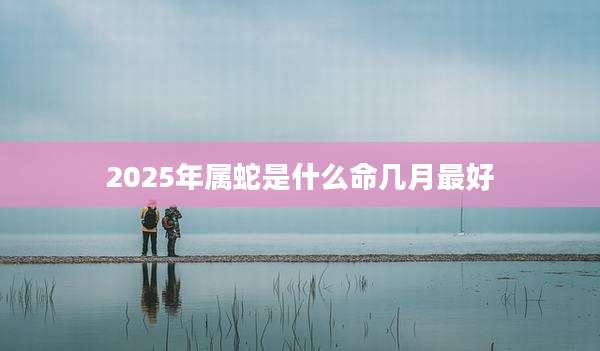 2025年属蛇是什么命几月最好