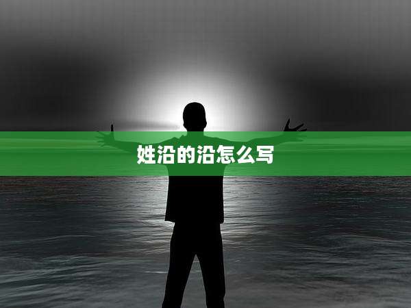 姓沿的沿怎么写