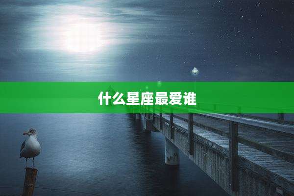 什么星座最爱谁