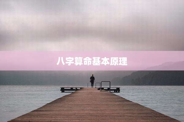 八字算命基本原理