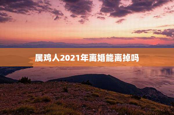 属鸡人2021年离婚能离掉吗