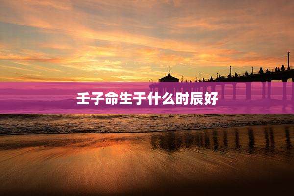 壬子命生于什么时辰好