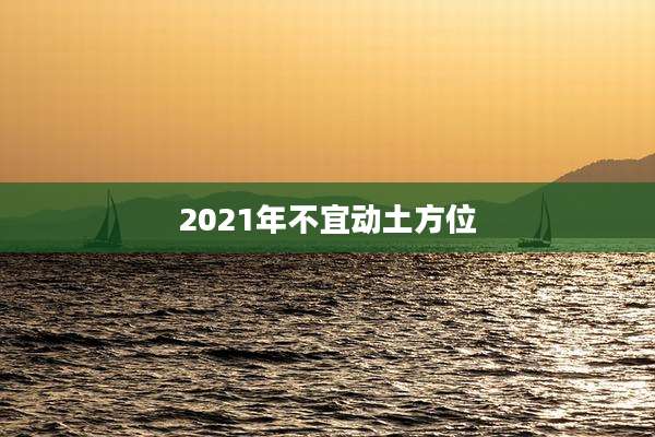 2021年不宜动土方位