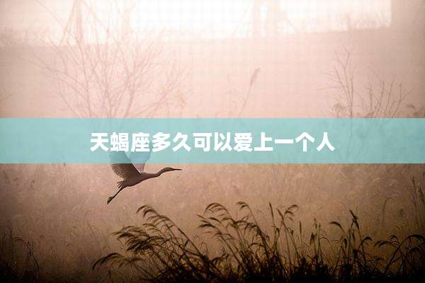 天蝎座多久可以爱上一个人