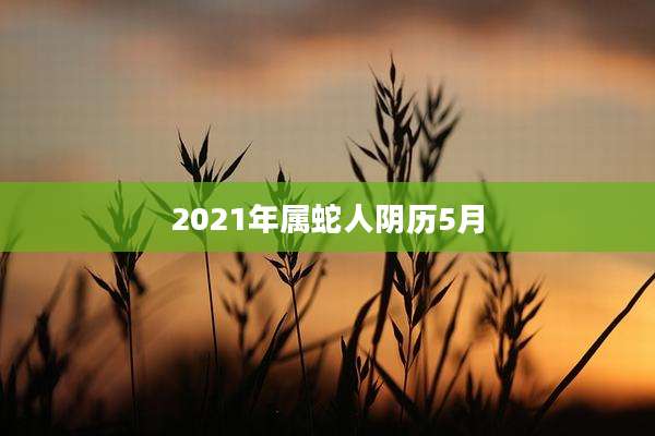 2021年属蛇人阴历5月