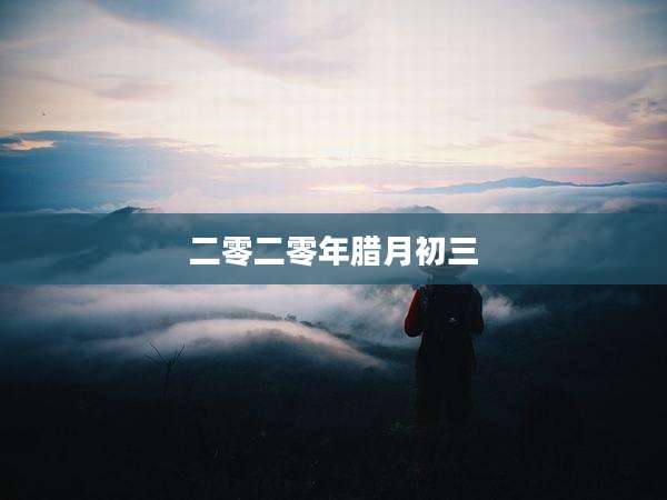 二零二零年腊月初三