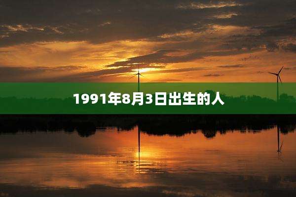 1991年8月3日出生的人