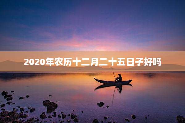 2020年农历十二月二十五日子好吗