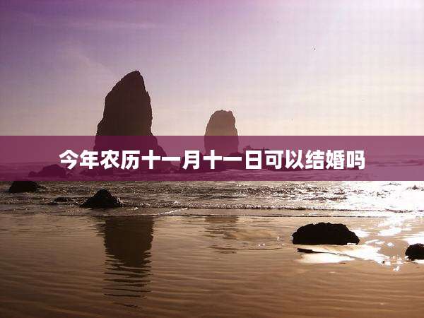 今年农历十一月十一日可以结婚吗