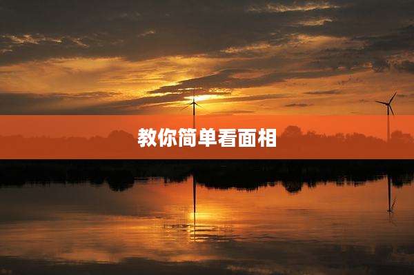 教你简单看面相