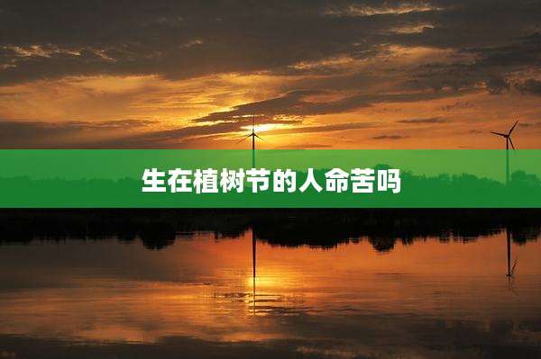 生在植树节的人命苦吗