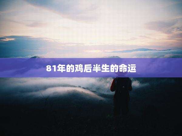 81年的鸡后半生的命运