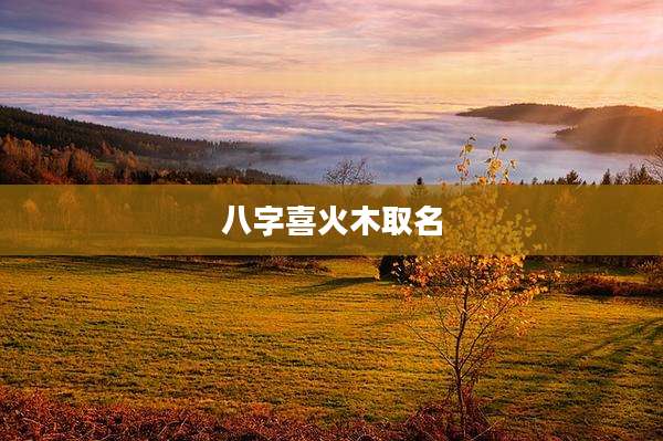 八字喜火木取名