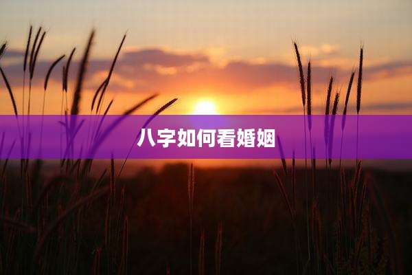 八字如何看婚姻