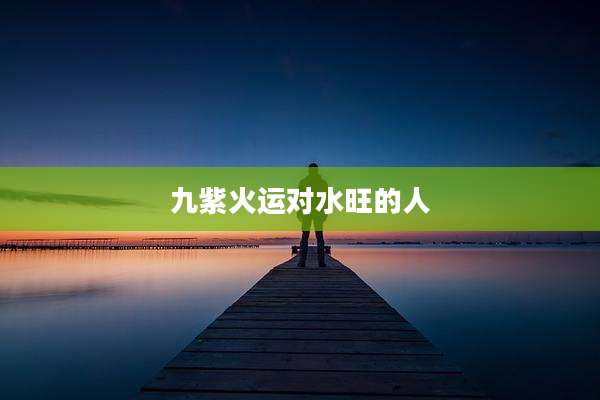 九紫火运对水旺的人