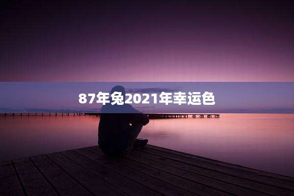 87年兔2021年幸运色