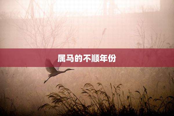 属马的不顺年份