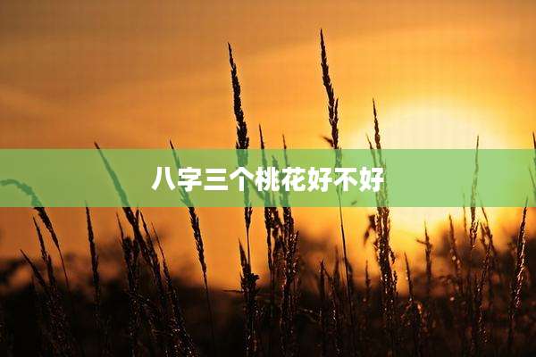 八字三个桃花好不好