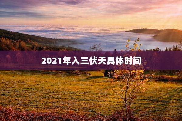 2021年入三伏天具体时间