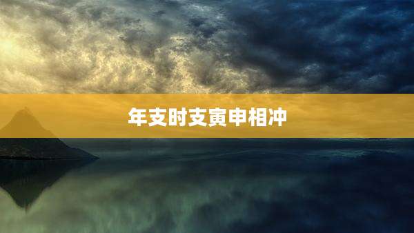 年支时支寅申相冲