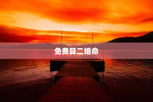 免费算二婚命