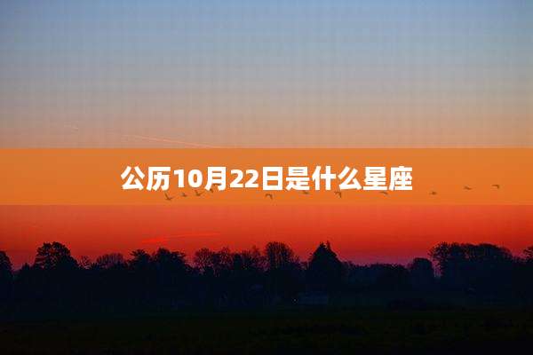 公历10月22日是什么星座