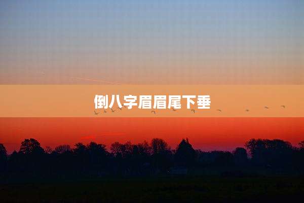 倒八字眉眉尾下垂