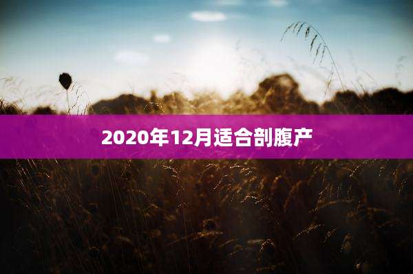 2020年12月适合剖腹产