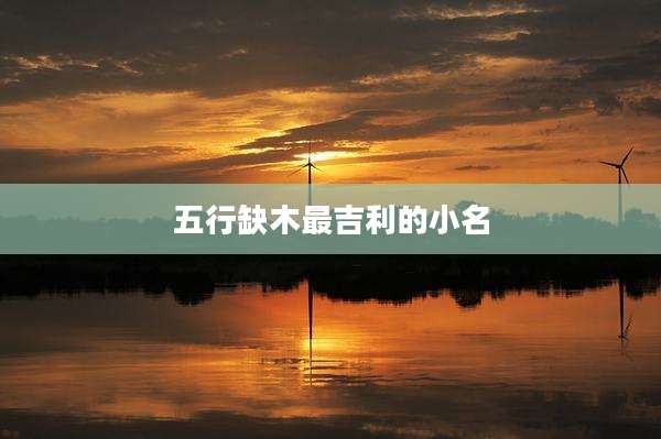 五行缺木最吉利的小名