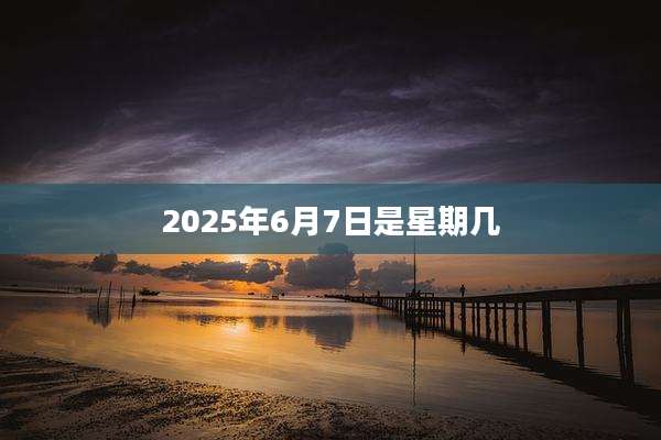 2025年6月7日是星期几
