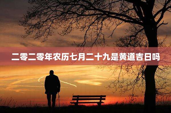 二零二零年农历七月二十九是黄道吉日吗