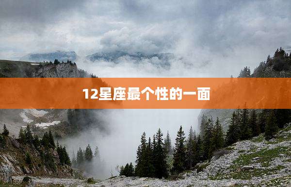 12星座最个性的一面