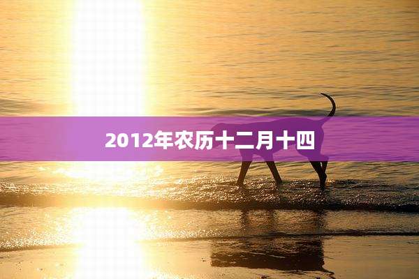 2012年农历十二月十四