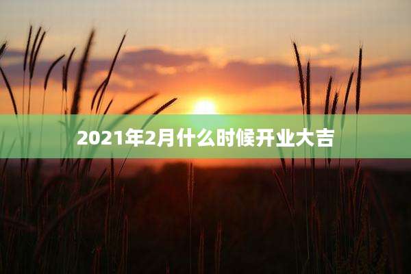 2021年2月什么时候开业大吉