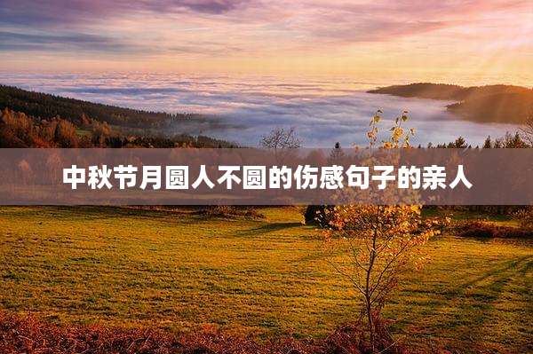 中秋节月圆人不圆的伤感句子的亲人