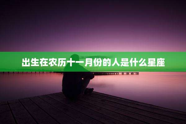 出生在农历十一月份的人是什么星座