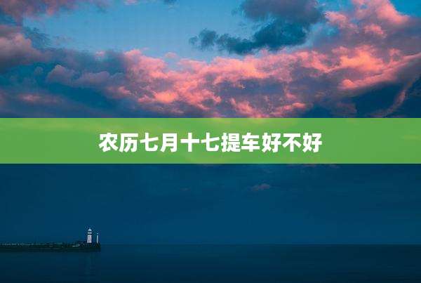农历七月十七提车好不好