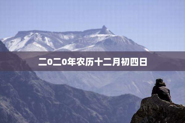 二0二0年农历十二月初四日