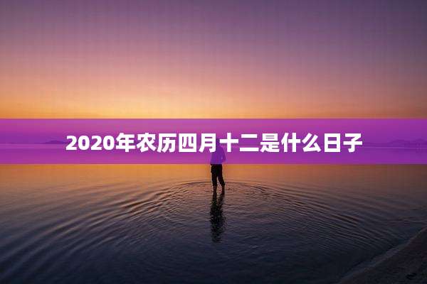 2020年农历四月十二是什么日子