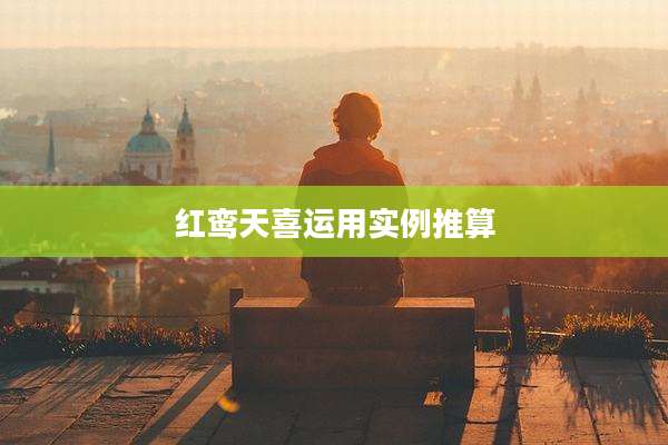 红鸾天喜运用实例推算