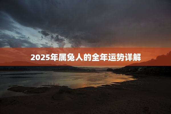 2025年属兔人的全年运势详解