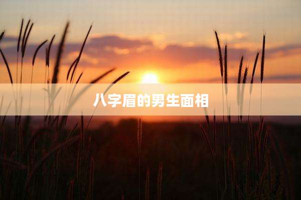 八字眉的男生面相