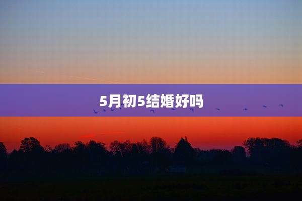 5月初5结婚好吗