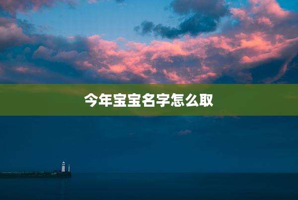 今年宝宝名字怎么取