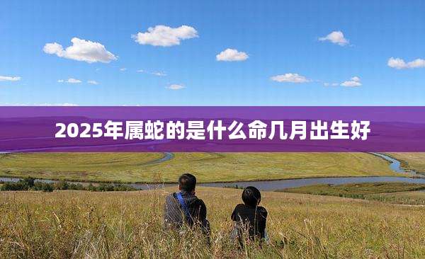 2025年属蛇的是什么命几月出生好