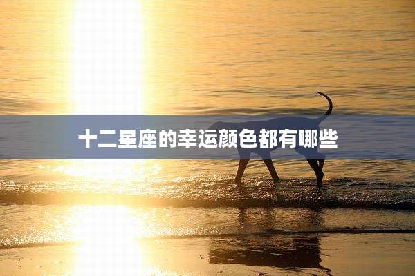 十二星座的幸运颜色都有哪些